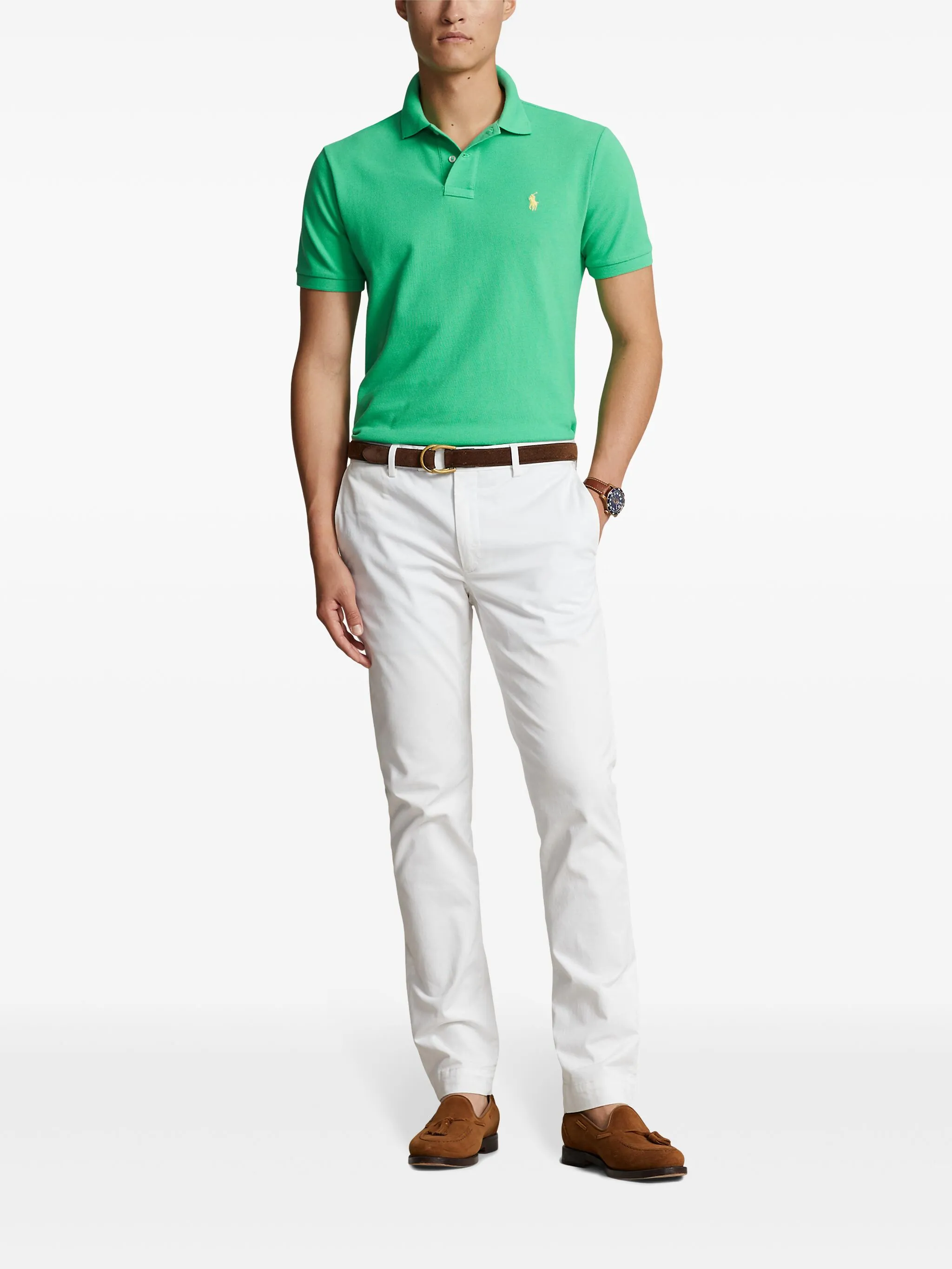 Рубашка поло с логотипом Polo Pony Polo Ralph Lauren, зеленый — фото 2