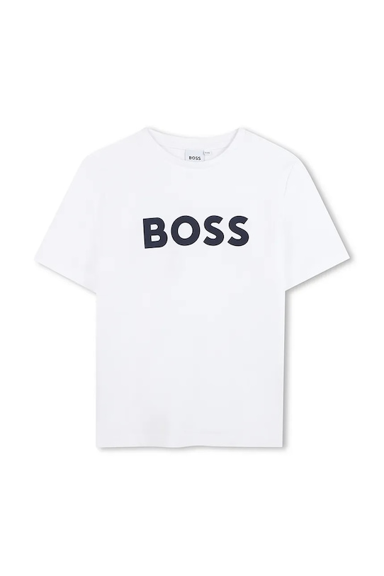 

Детская хлопковая футболка Boss, белый