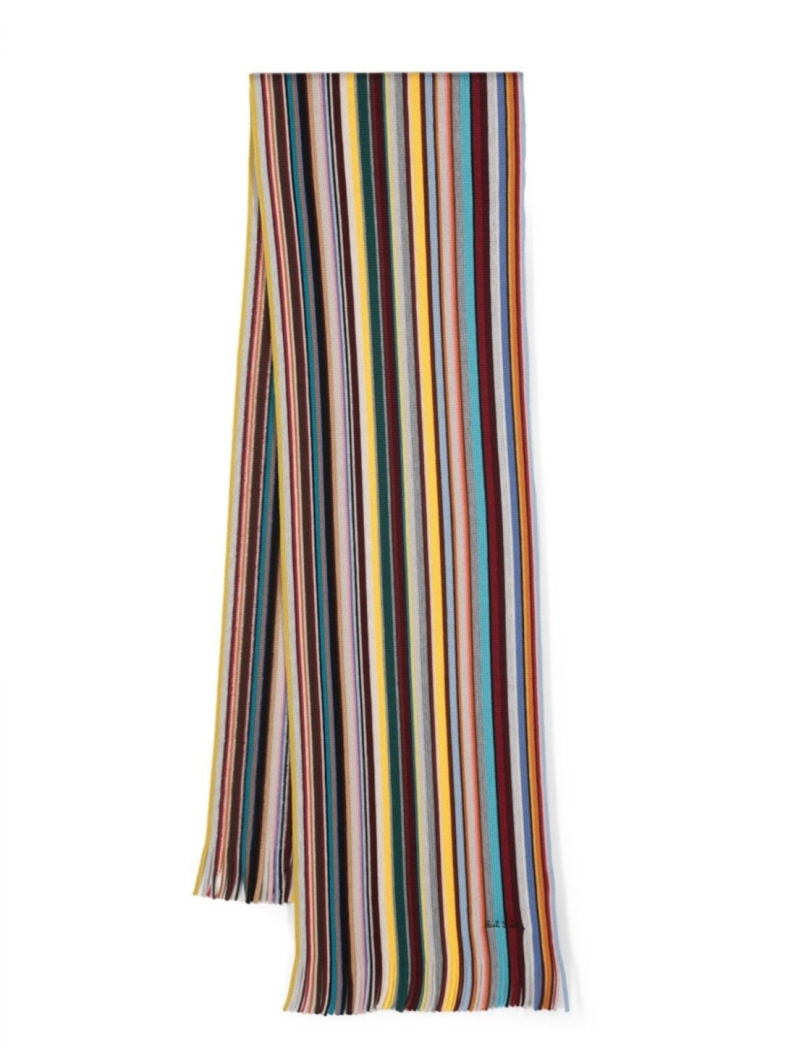 

Шарф Spectrum Stripe из шерсти мериноса Paul Smith, серый