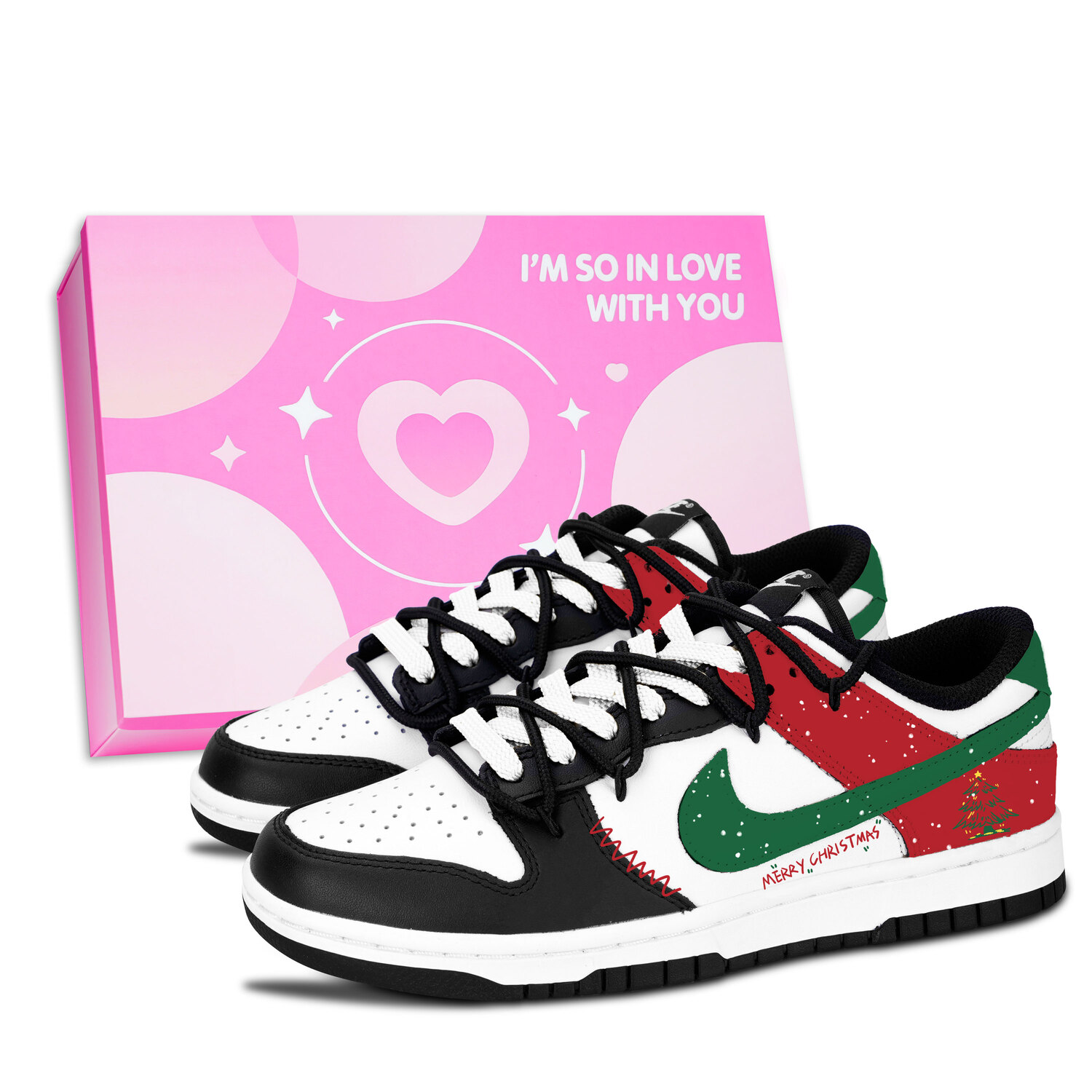 

Nike Детские низкие скейтбордистские кроссовки Dunk Red Green Star Trail, красные, унисекс