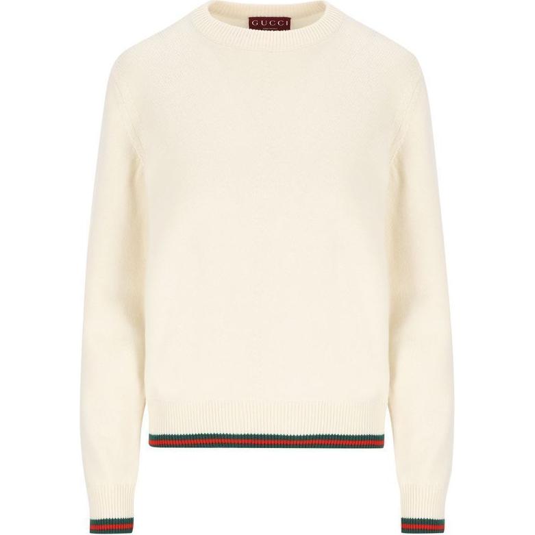 

Облегающий свитер с отделкой GUCCI, слоновая кость