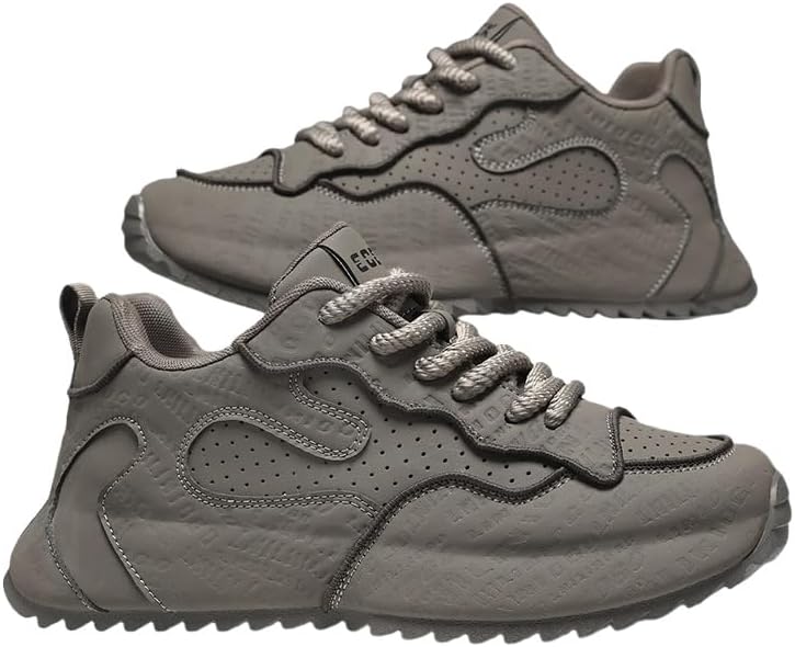 

Мужские повседневные модные кроссовки Clolinde больших размеров, весна 2025, однотонные, на шнуровке, низкие, коричневый