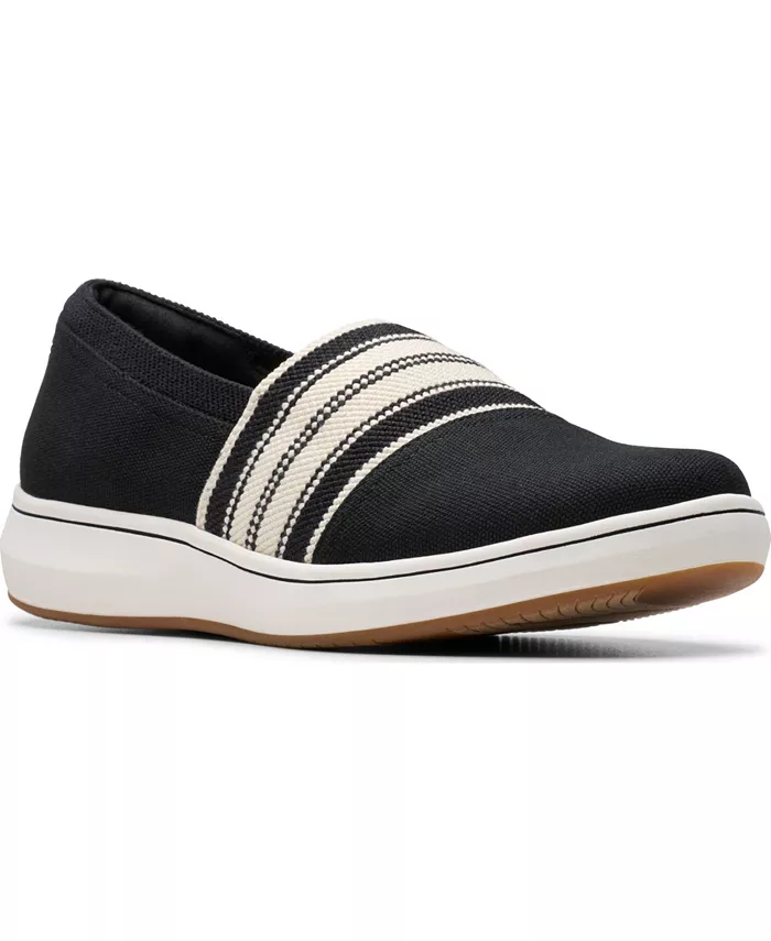 Женские слипоны Cloudsteppers Breeze Sky Mist Clarks, черный