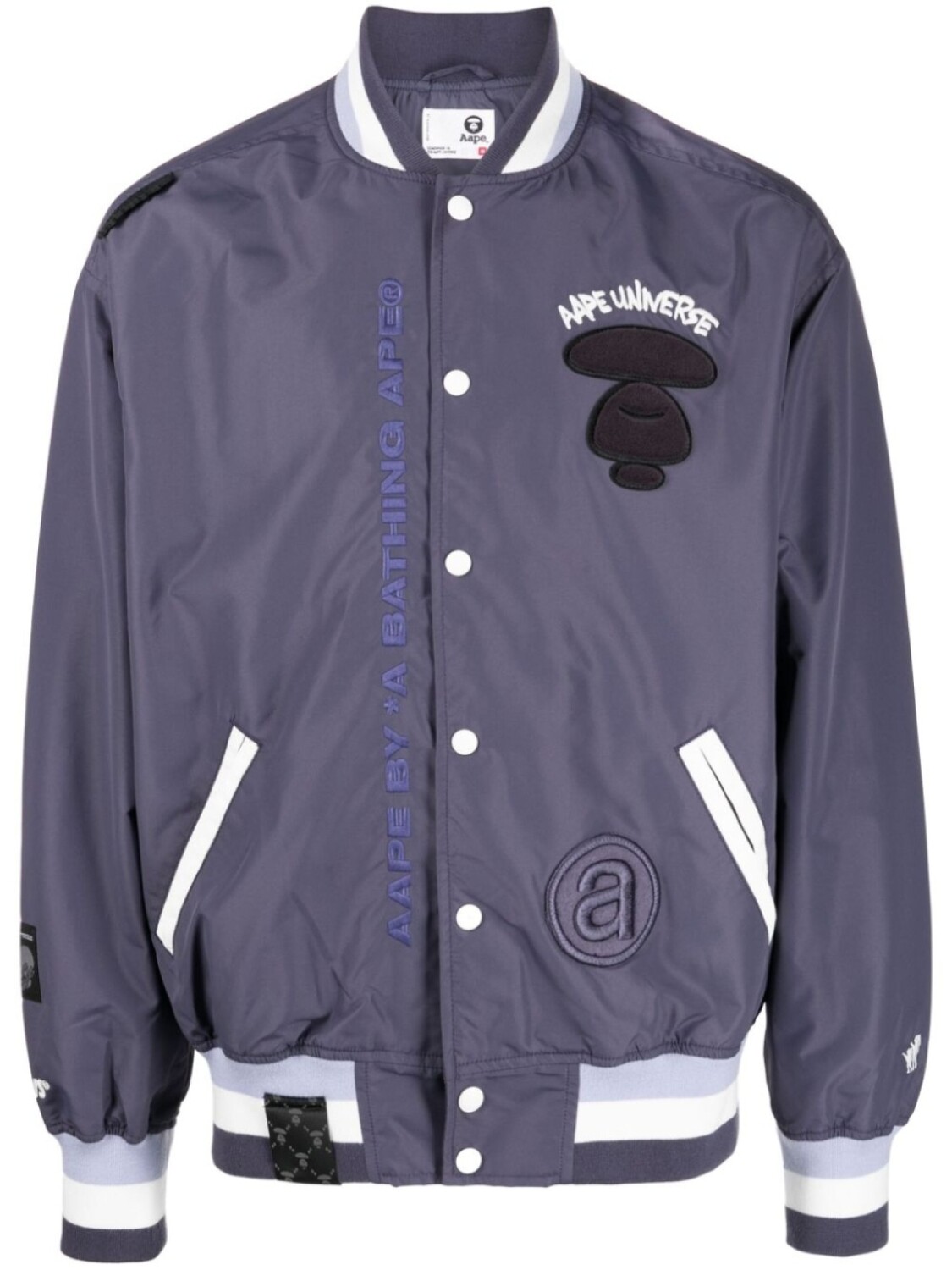 

A Bathing Ape embroidered bomber jacket, фиолетовый