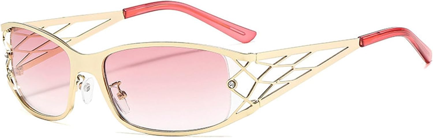 

Солнцезащитные очки Willochra Y2K со стразами для женщин и мужчин, ретро, ​​прямоугольные, обтекаемой формы, модные квадратные очки в стиле 2000-х, защита от ультрафиолета UV400, C4