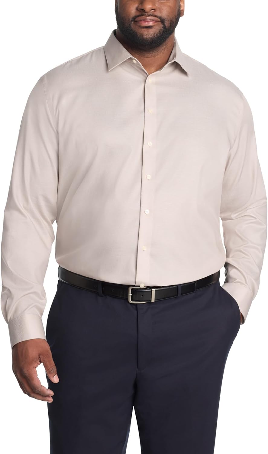 

Мужская рубашка Calvin Klein, не требующая глажки, эластичная (для больших и высоких), Sand Stone