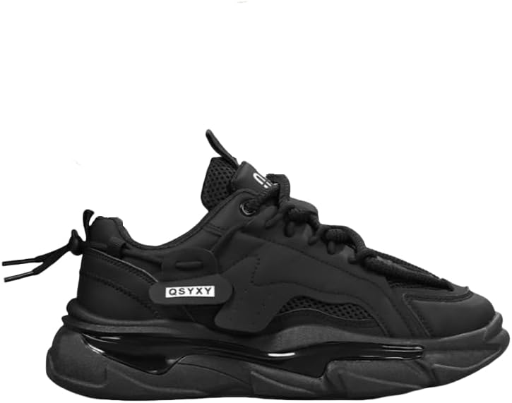 

Мужские стильные массивные кроссовки - удобные, нескользящие спортивные кроссовки с шнуровкой, для активного отдыха и спорта, Современные кроссовки для пап, Поддерживающие кроссовки Hoalox, черный