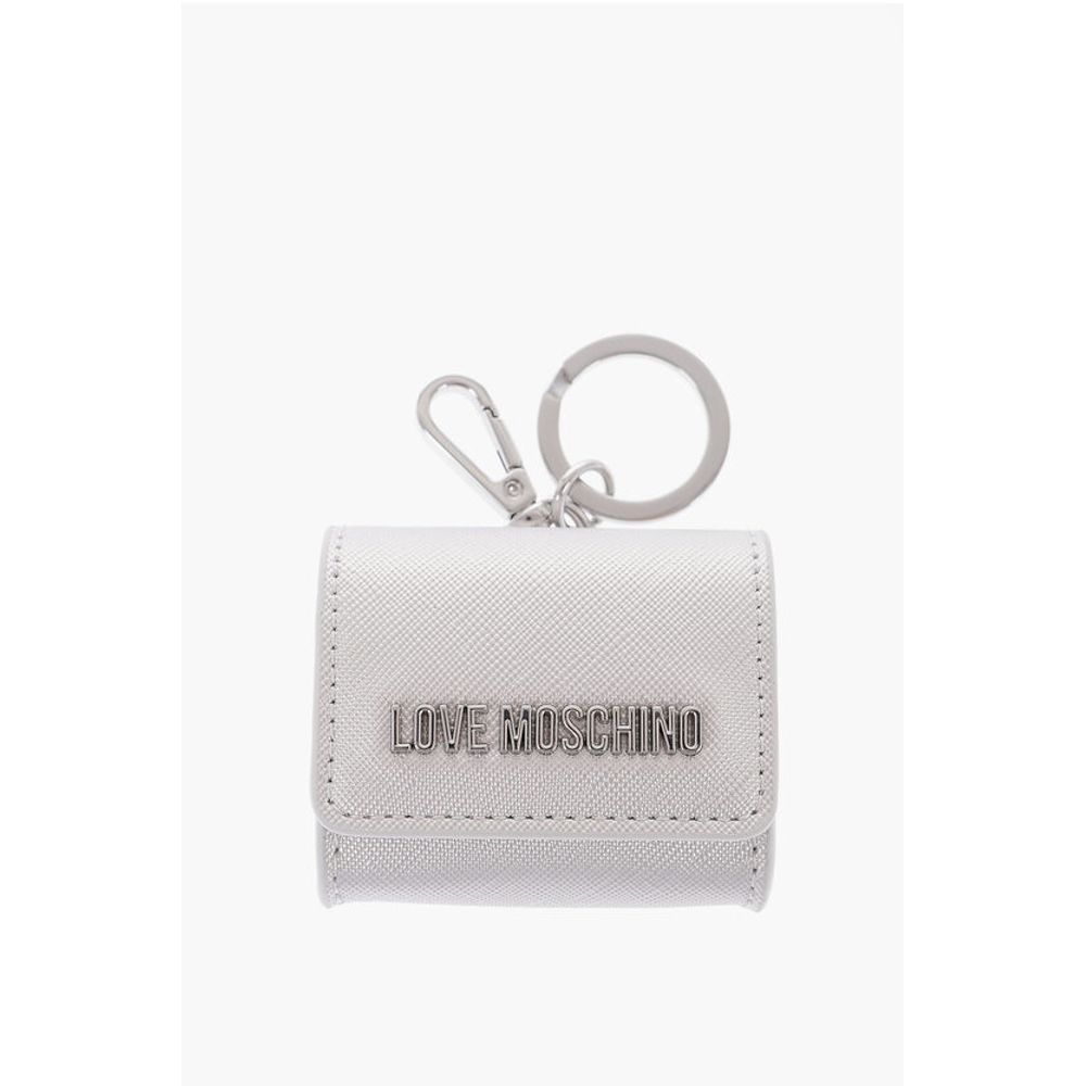 

Кошелек для монет LOVE из искусственной кожи Saffiano с держателем для ключей Moschino, Silver