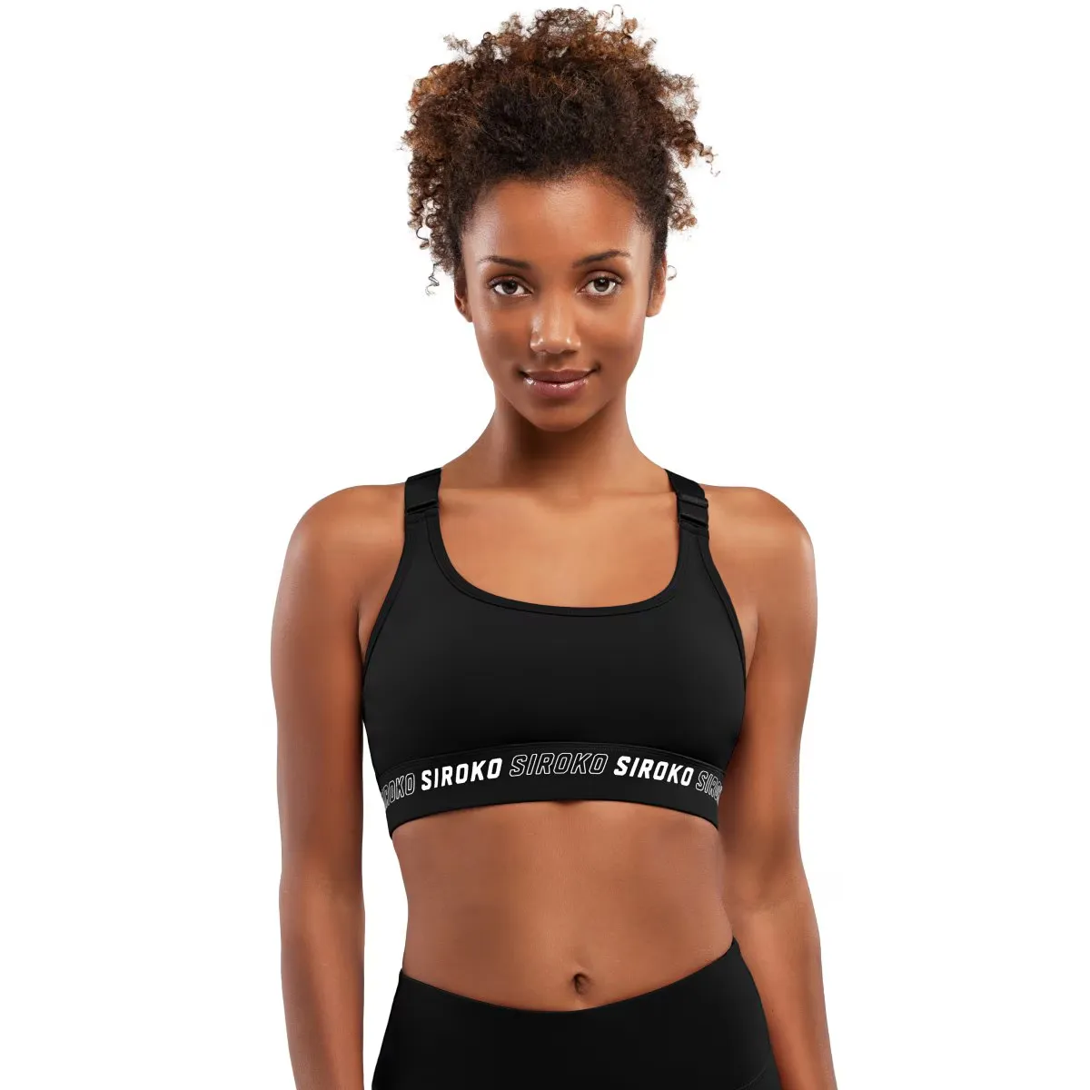 

Cardio Black Siroko Ударопрочный спортивный бюстгальтер, чёрный