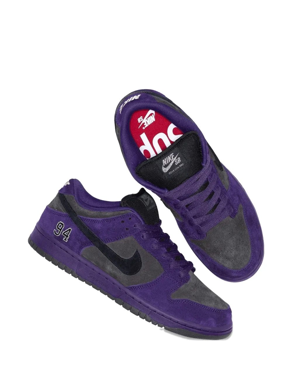 Кроссовки SB Dunk Low Supreme - Ink Nike, фиолетовый — фото 2