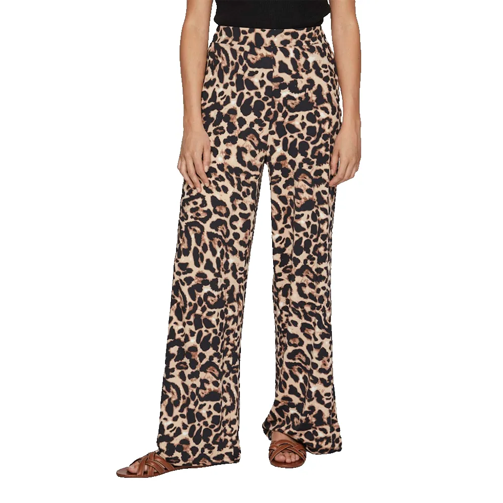 

Брюки Vila Leoa Wide Leg Fit, коричневый