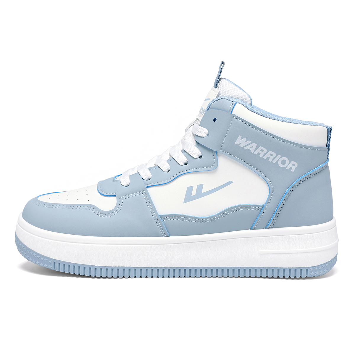 

Высокие мужские скейтборд-кроссовки Abrasion Resistant, Lightweight и Breathable WARRIOR, белый синий