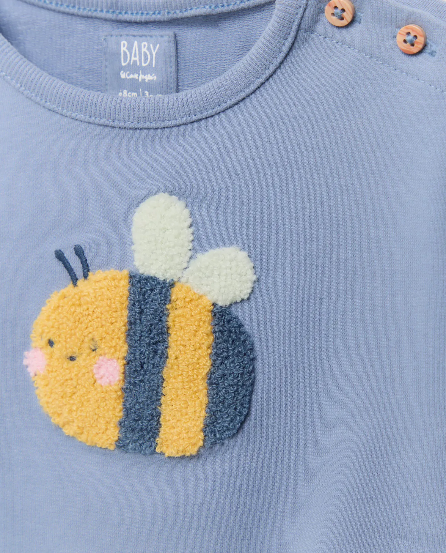 Толстовка для малышей без капюшона Baby El Corte Inglés, белый — фото 3