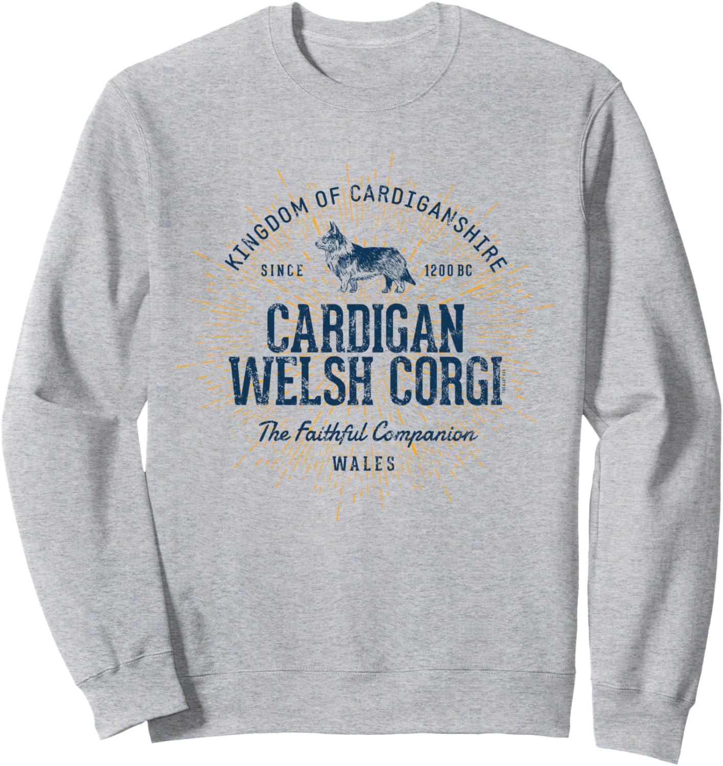 

Кардиган с изображением вельш-корги, винтажная толстовка с кардиганом и изображением вельш-корги Welsh Corgi Cardigan By Treaja, серый