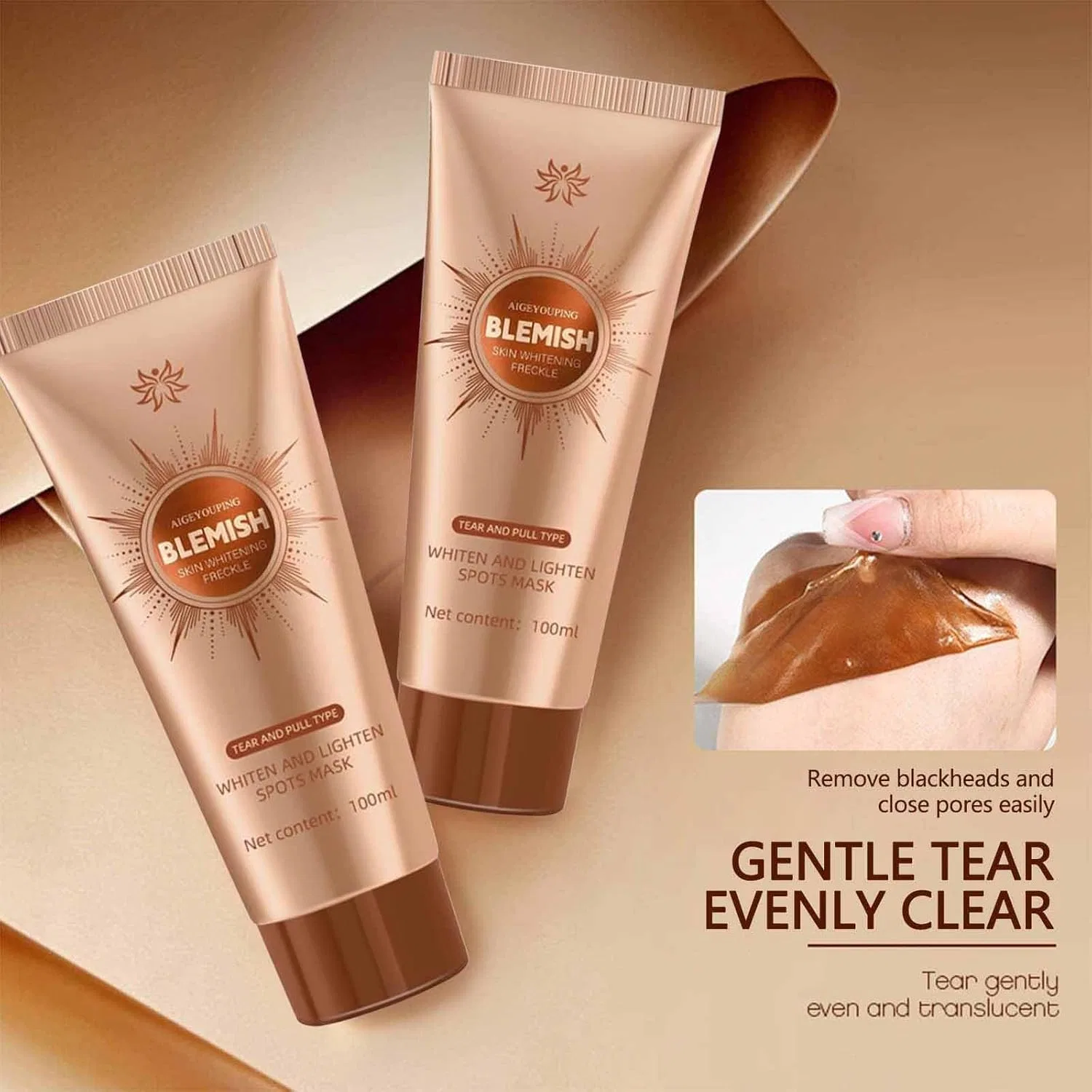 Маска для лица — Отбеливающая и осветляющая Parowu Herbal Spots Peel-Off, . Generisch, 3 Pieces, 100 г — фото 4