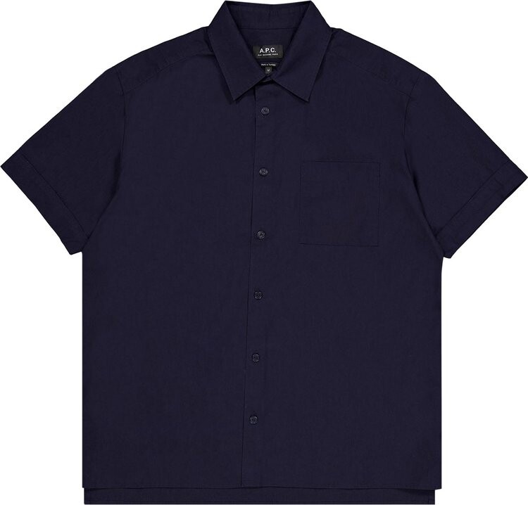 

Рубашка A.P.C. Ross Short-Sleeve 'Dark Navy', синий