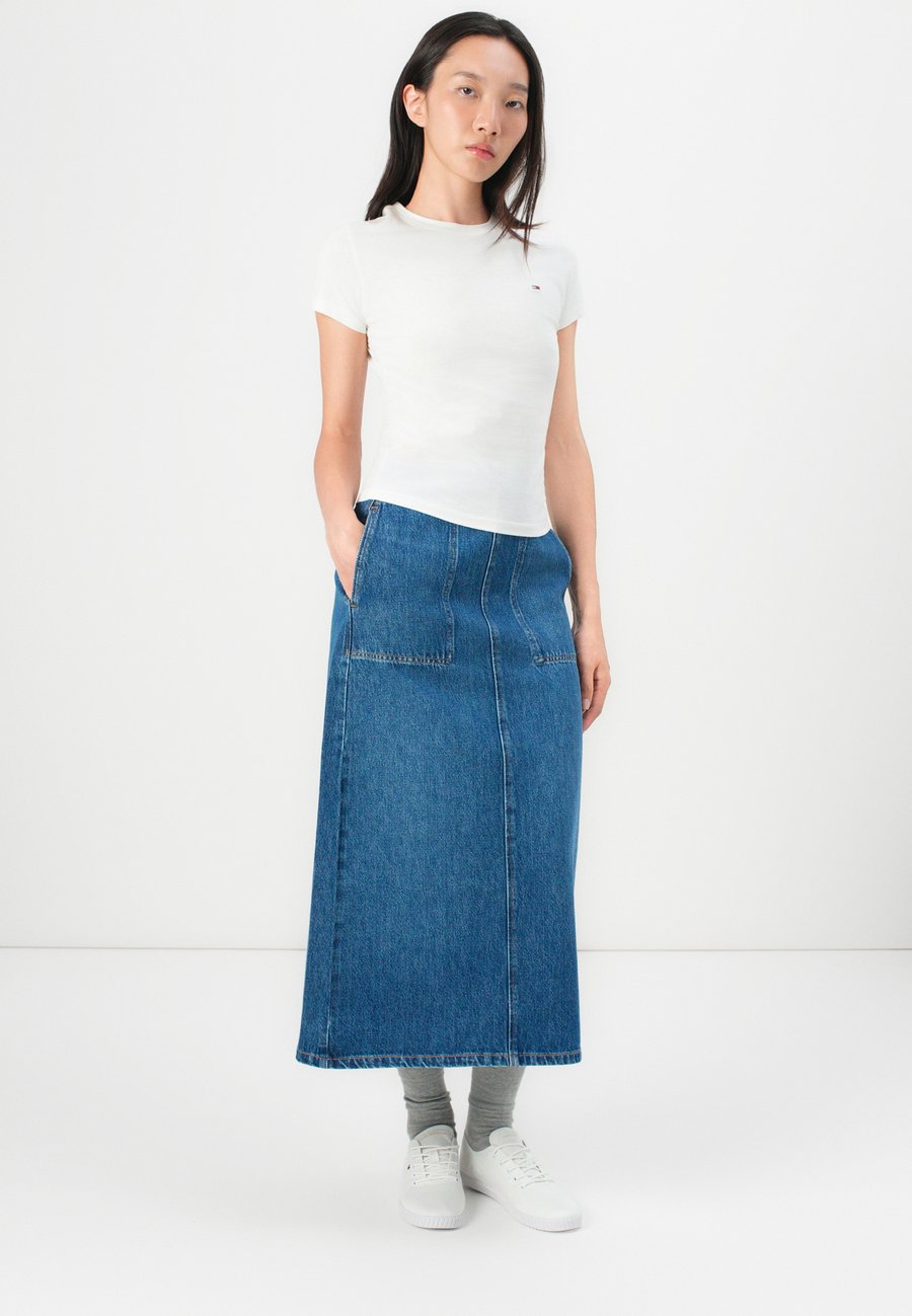 Юбка Tommy Hilfiger LONG MIDI SKIRT, Flo/Blue Denim — фото 4