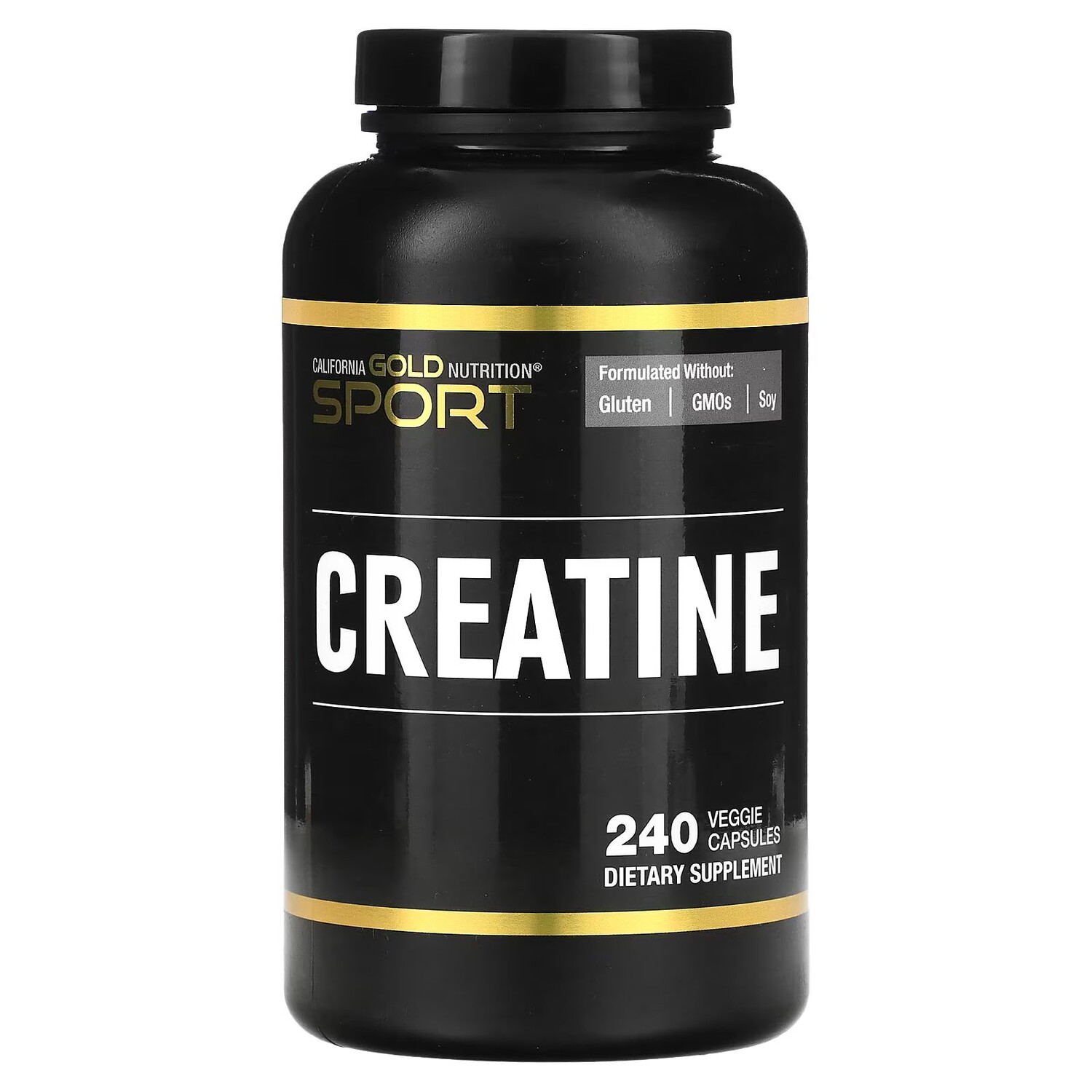 

Спорт, креатин, 240 растительных капсул California Gold Nutrition
