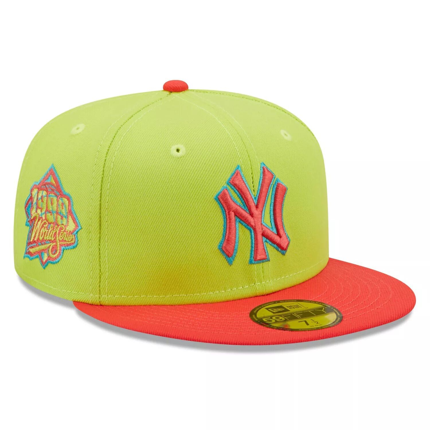 

Мужская шляпа New Era Green/Red New York Yankees Cyber ​​Highlighter 59FIFTY