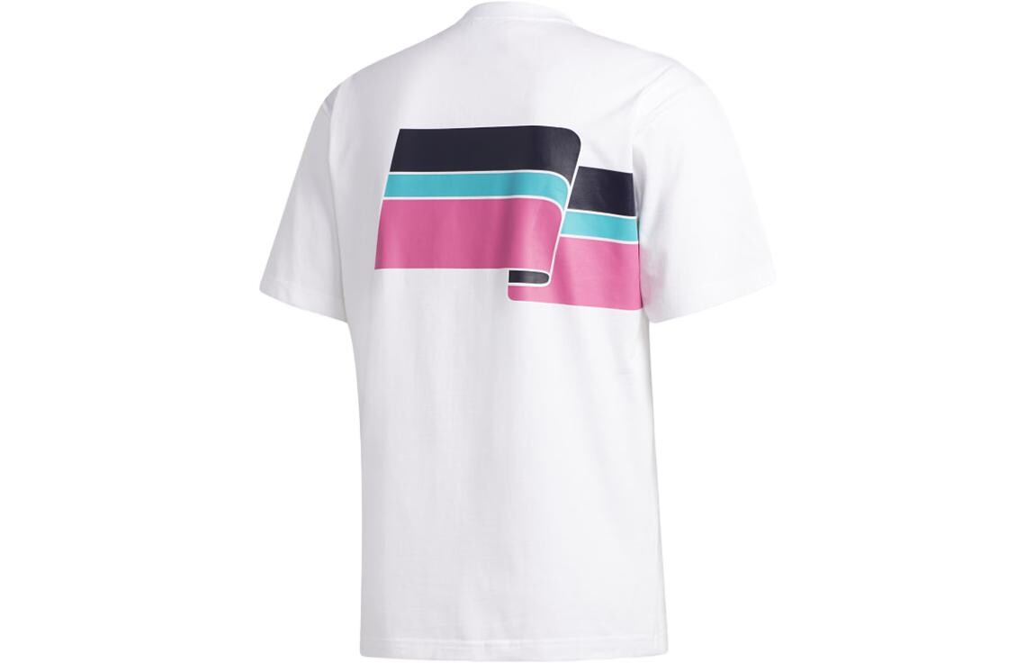 Футболка мужская белая/розовая Adidas Originals, белый — фото 2