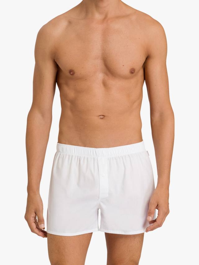 

Стильные плетеные хлопковые боксеры свободного кроя Hanro, White