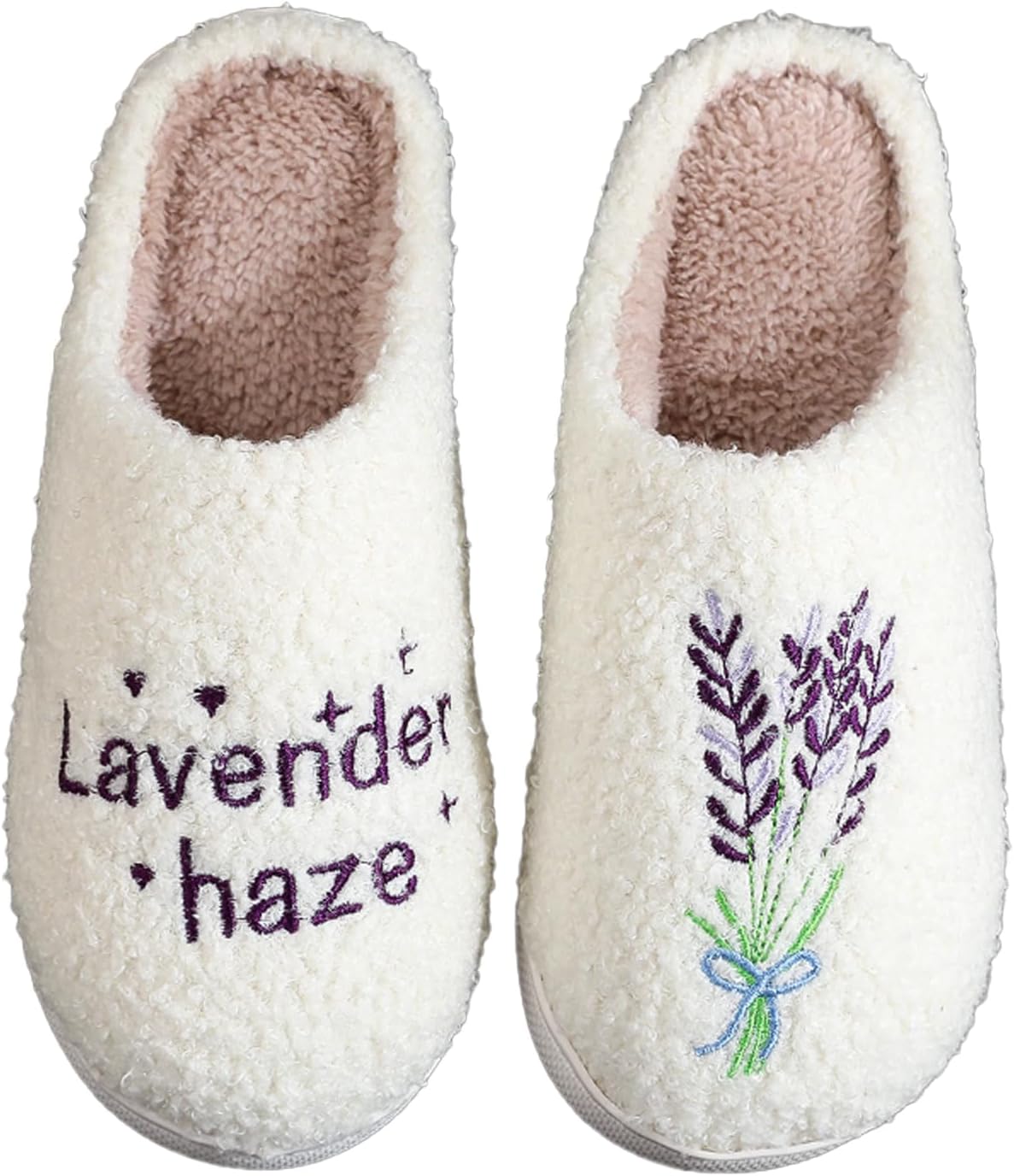 

Женские и мужские домашние тапочки с элегантным бантиком, удобные плюшевые теплые тапочки, легкие, с нескользящей подошвой, для дома и улицы Oukisam, 17 Lavender