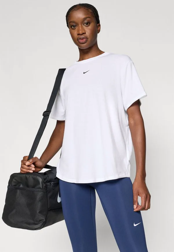 Одна свободная спортивная футболка Nike Performance, White/Black — фото 4