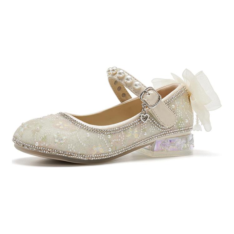 

Низкие детские кожаные туфли для детей TATA, бежевый