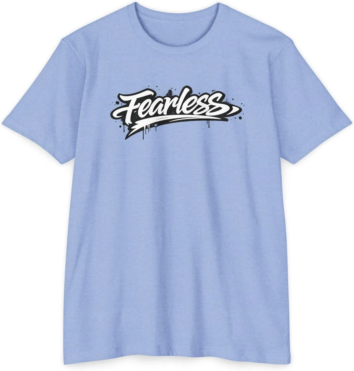 Футболка для тренировок Fearless Workout Shirt - мотивационная майка для фитнеса, занятий в зале, силовых упражнений и повседневной носки GENERIC, синий