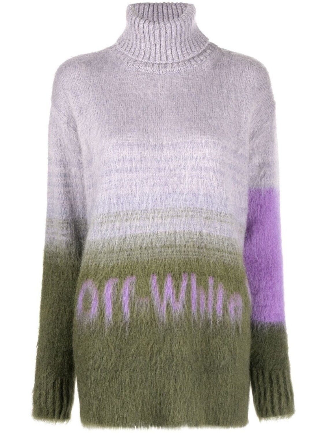 

Off-White джемпер с высоким воротником и логотипом, фиолетовый
