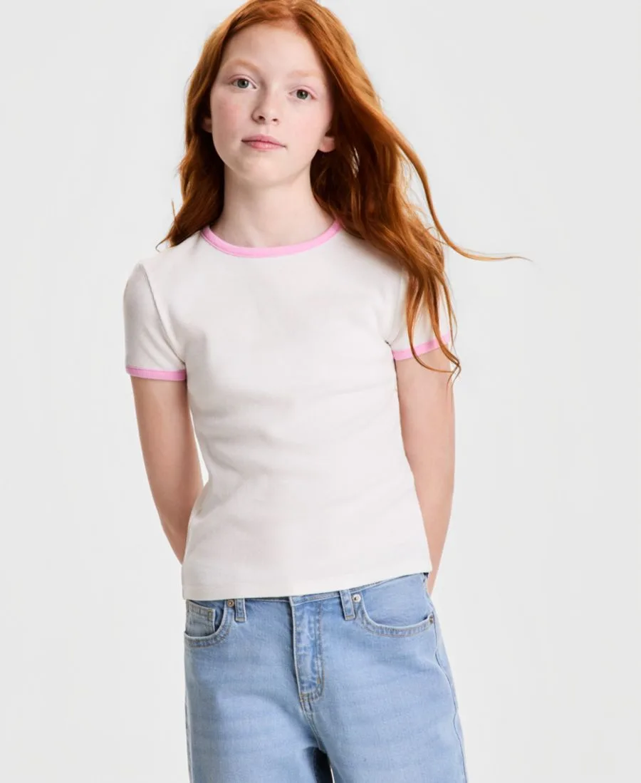 Детская футболка в рубчик, размеры XS-XL Epic Threads, Angel Whit