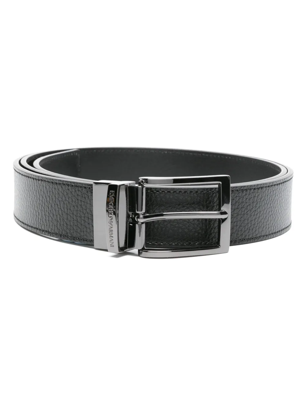 

Ремень из зернистой кожи EMPORIO ARMANI, черный