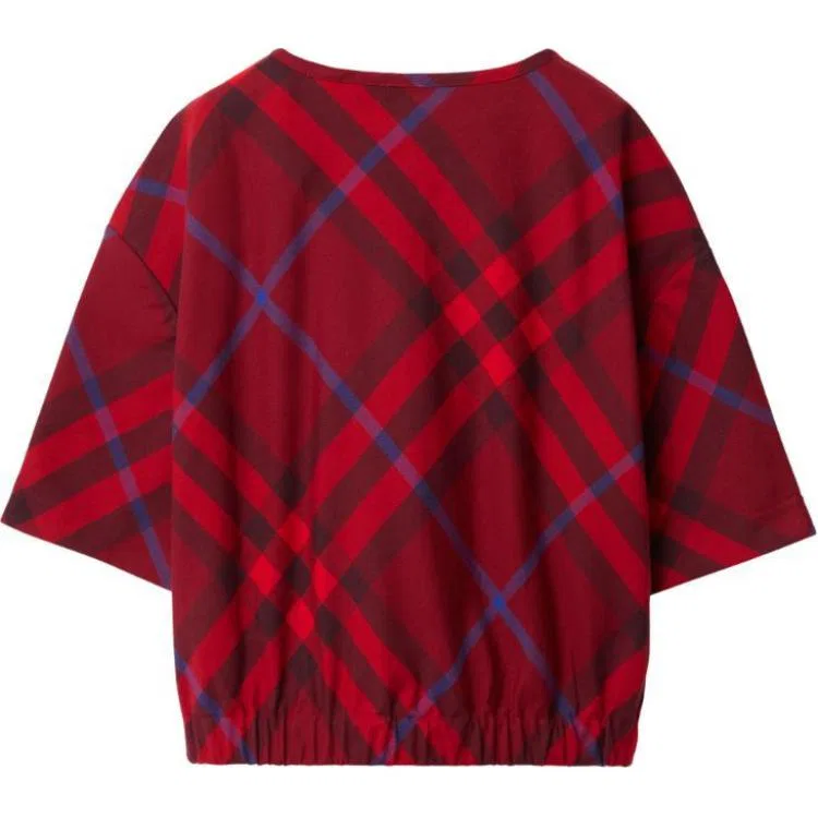 Рубашка Burberry Kids' Red с полосками — фото 3