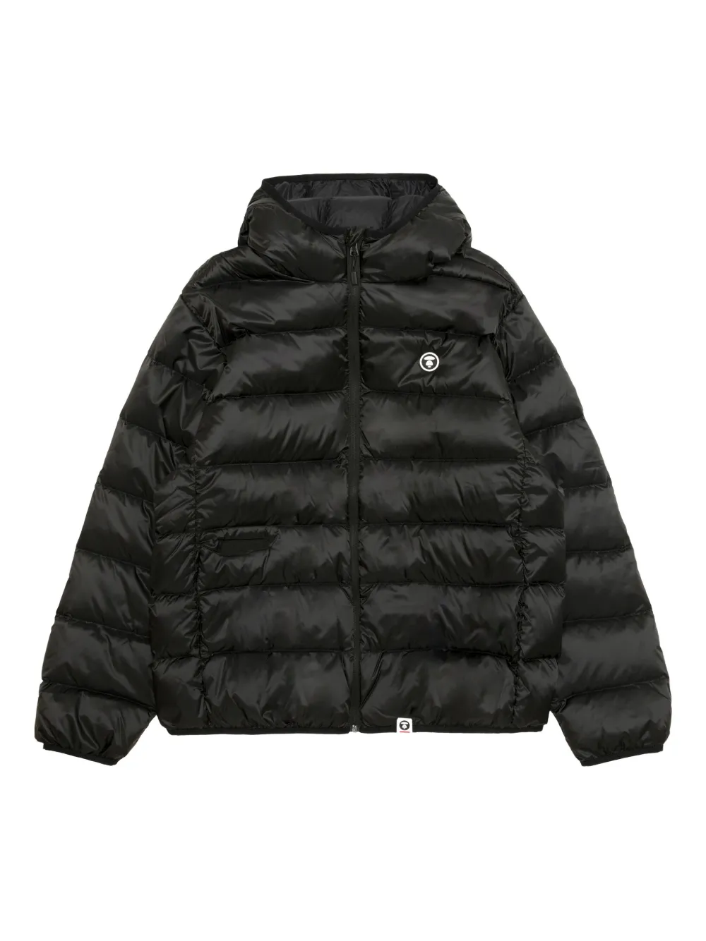 

Стеганый пуховик с капюшоном AAPE BY *A BATHING APE, черный