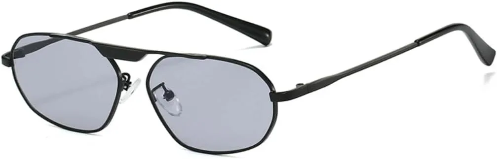 

Винтажные металлические солнцезащитные очки «кошачий глаз» для женщин, модные, с защитой от УФ-излучения UV400, для мужчин, в стиле панк TOIPASTN, Black Light Gray