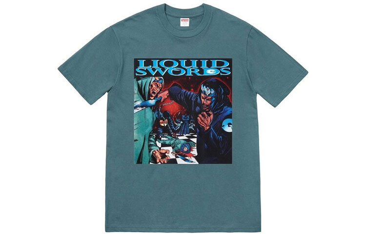Футболка Supreme Liquid Swords, серый — фото 3