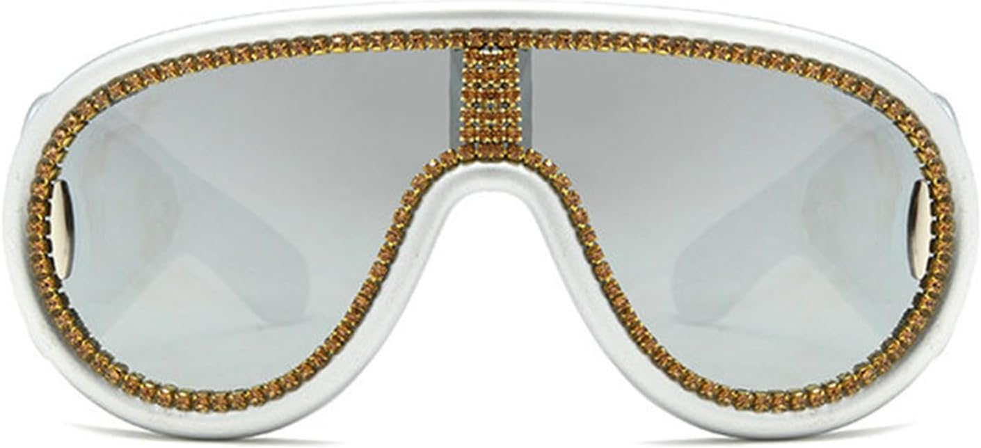 

Солнцезащитные очки в стиле Y2K с обтекаемой формой для женщин и мужчин, солнцезащитные очки-щитки с плоской верхней частью, футуристические безрамочные солнцезащитные очки с градиентными линзами helena, Silver