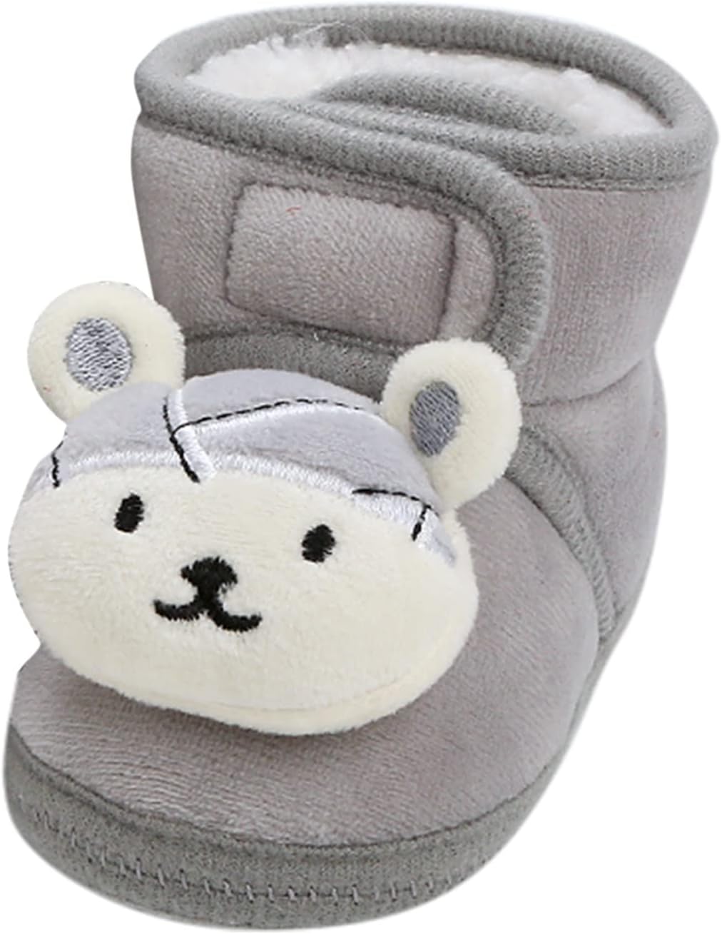 

Детские флисовые пинетки, теплые домашние тапочки для мальчиков и девочек с пушистой подкладкой, нескользящие детские зимние ботиночки на щиколотку (серые, 12-18 месяцев) Generic, 12-18 Months Infant Grey