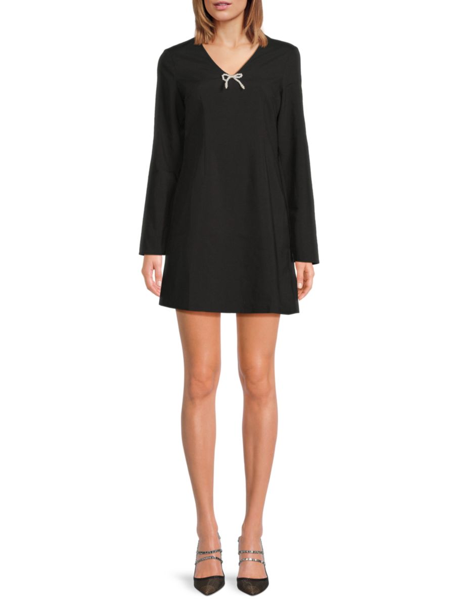 

Мини-платье с декорированным бантом Vero Moda, черный