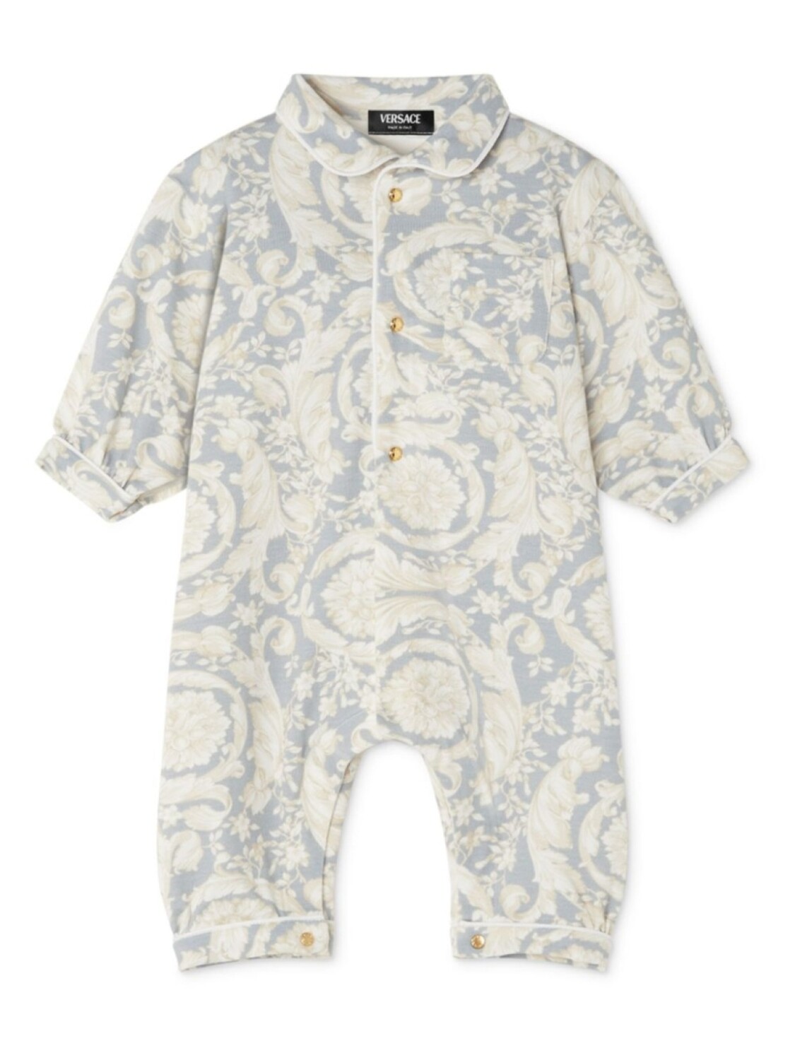 

Комбинезон с принтом «барокко» Versace Kids, серый