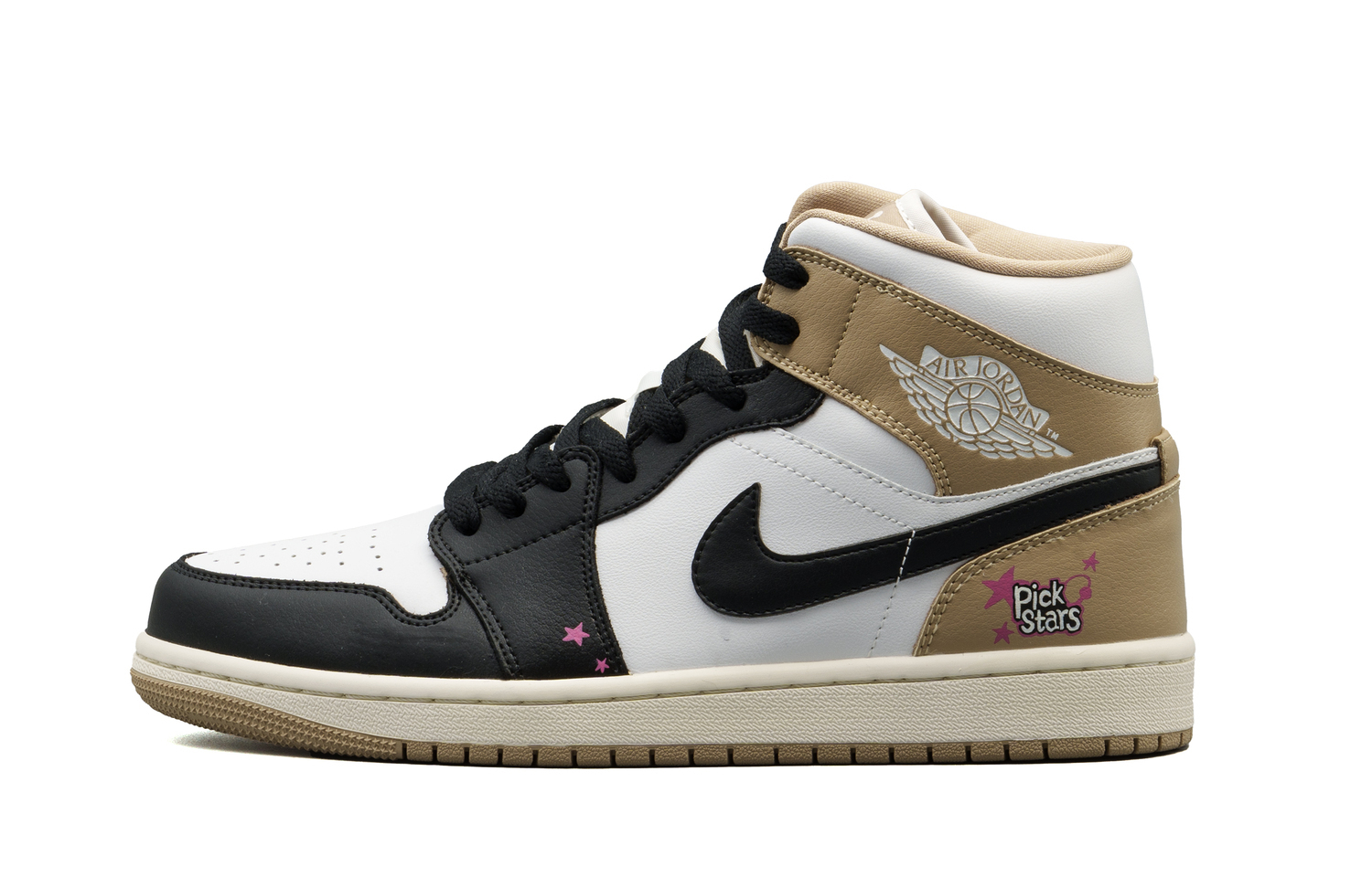 

Кроссовки баскетбольные Unisex, высота Mid top, технология Air 1, амортизация, износостойкость, винтажный стиль Jordan, светло-коричневый