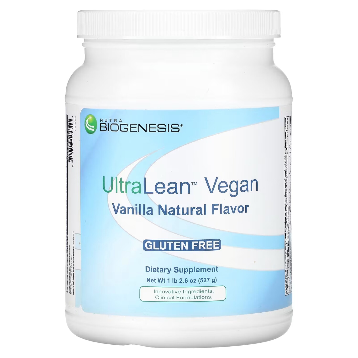 

UltraLean Vegan Натуральная ваниль 1 фунт 2,6 унции (527 г) Nutra BioGenesis