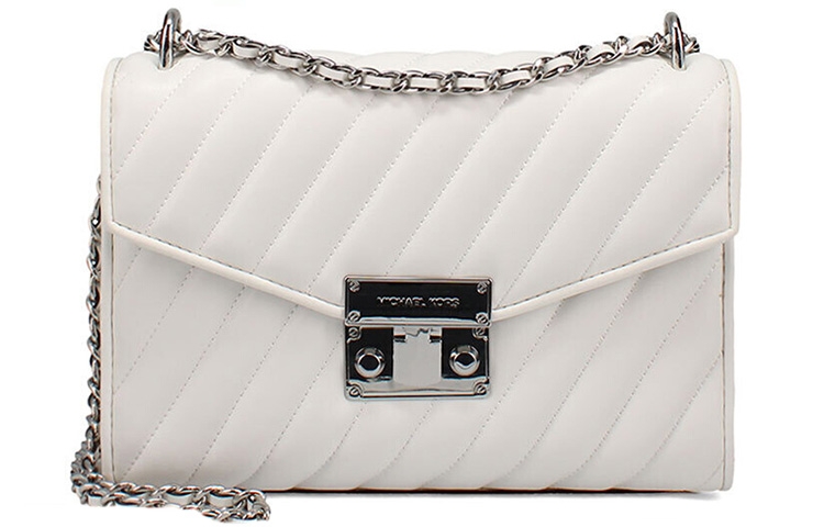 

Кожаная наплечная сумка Rose, через плечо обычная женская чисто белая MICHAEL KORS