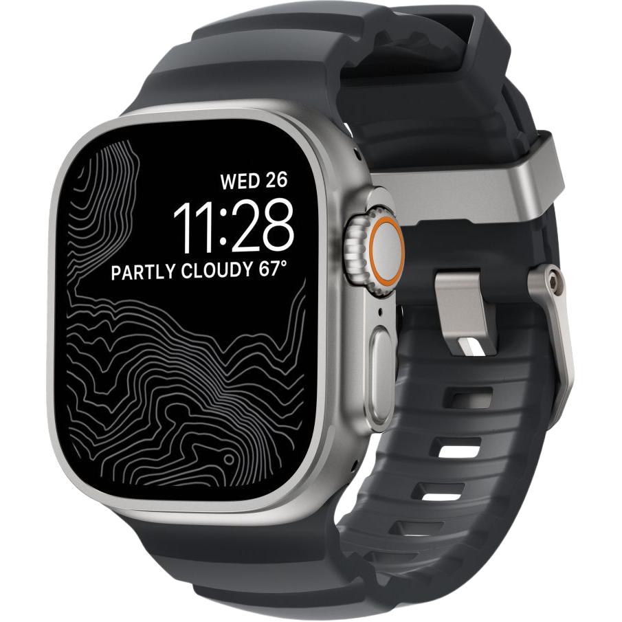 

Nomad Часы Strap Apple Compatibility FKM Fluoroelastomer Material Compatibility Apple Watch 49/45/44/42mm Watch Dial