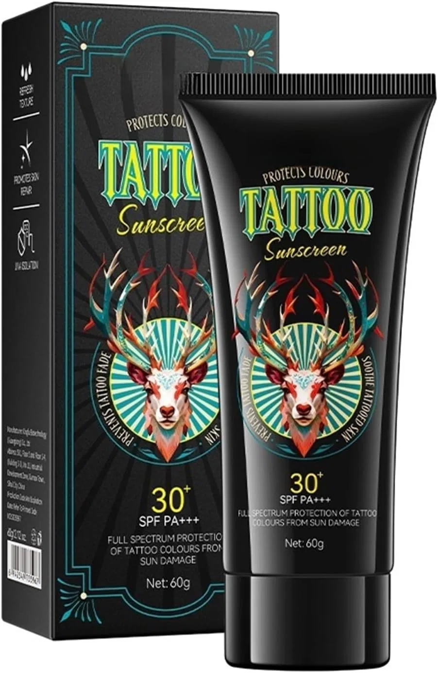 Солнцезащитный крем Color Care SPF 30+ PA+++ 60 г, черный Generic