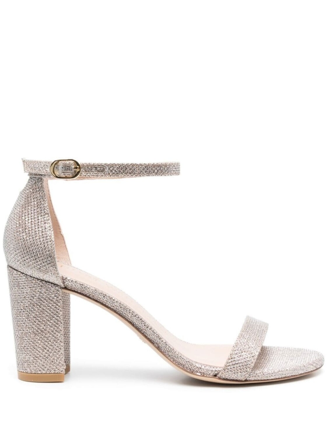 

Stuart Weitzman босоножки Nearlynude 70 с блестками, розовый