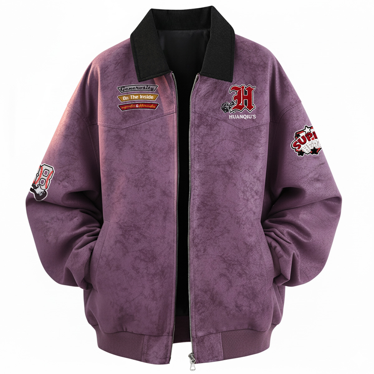 

Куртка Unisex Lapel Thickened HUANQIU, фиолетовый