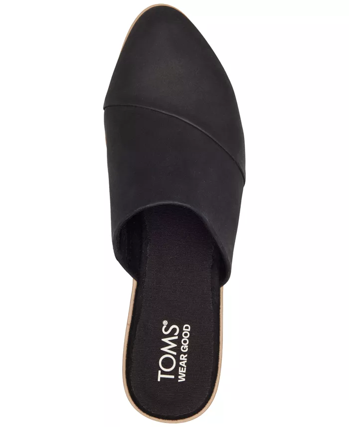 Женские мюли на плоской подошве Jade Slip On TOMS, черный — фото 4