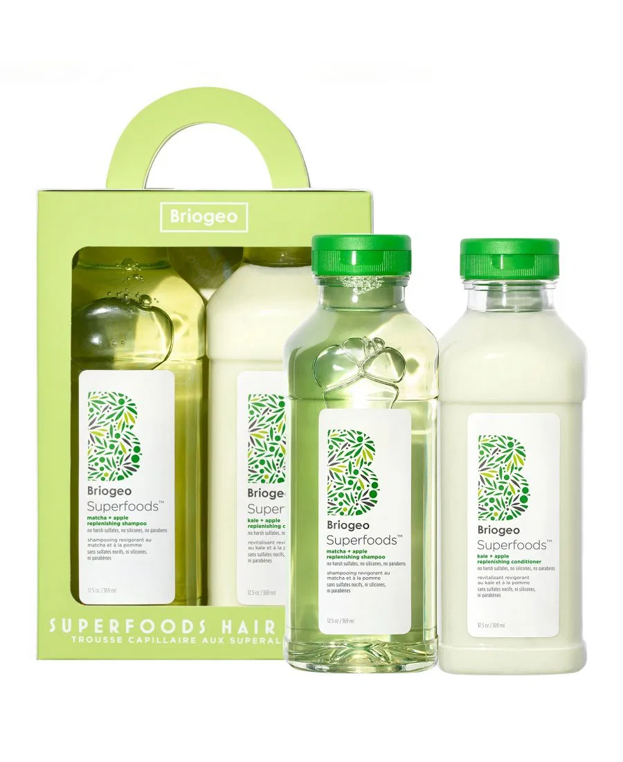 Набор из 2 средств: шампунь и кондиционер Superfoods Matcha, Apple + Kale Briogeo — фото 2