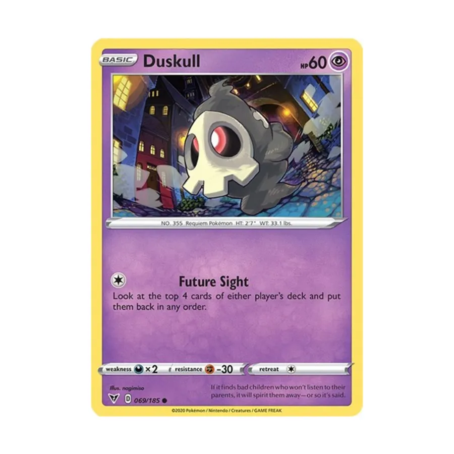 

CCG Сумеречный череп (C) #069/185, Pokemon - SWSH04 - Vivid Voltage - Singles